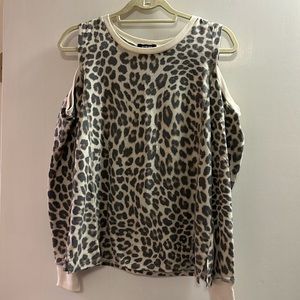 Cold shoulder sweatshirt top